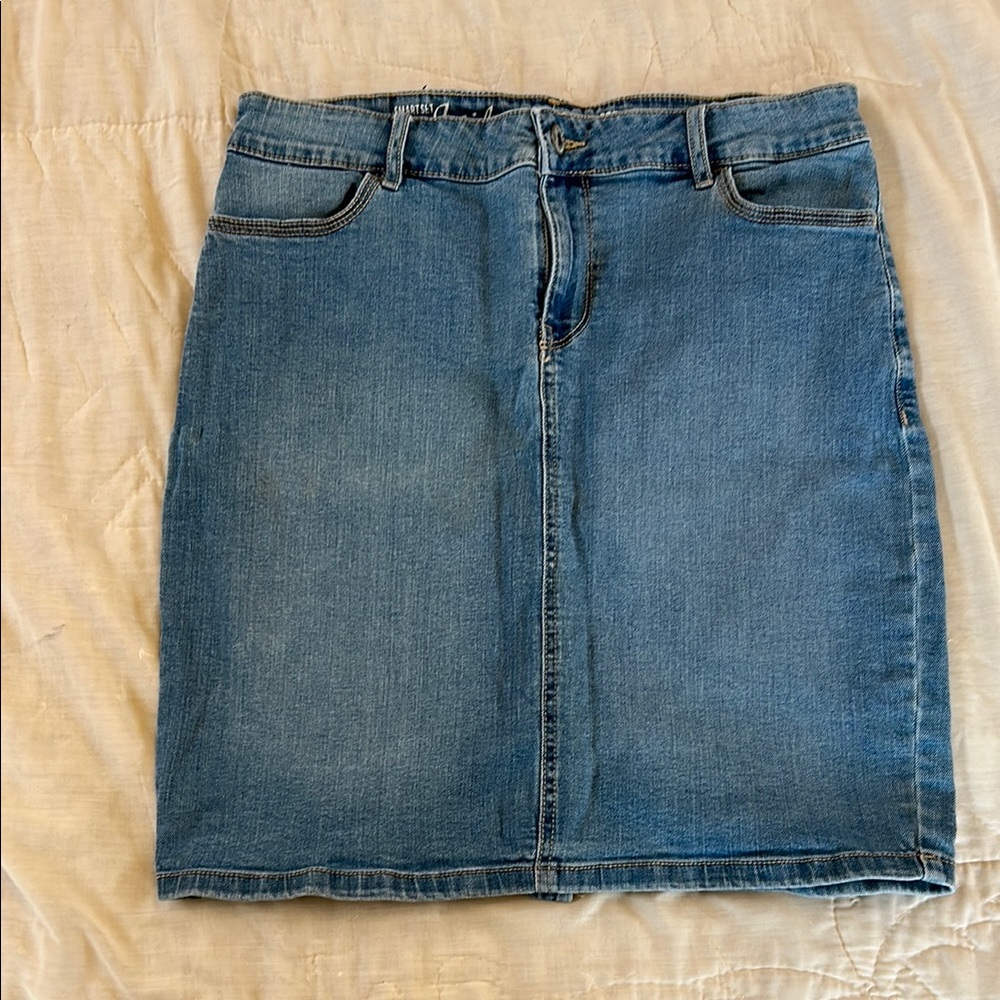 Classic Blue Denim Skirt